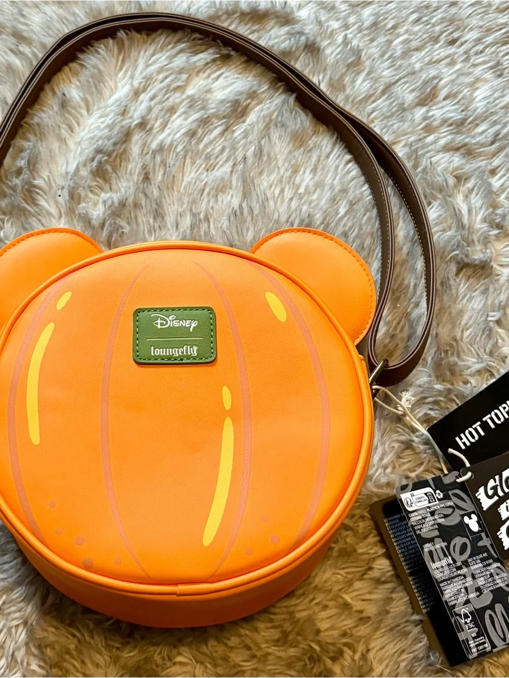 BNWT Loungefly Disney Mickey Mouse Glow-in-the-Dark Pumpkin Crossbody Bag